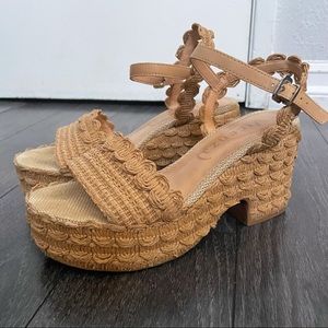 Vicenza Anthropologie raffia sandal